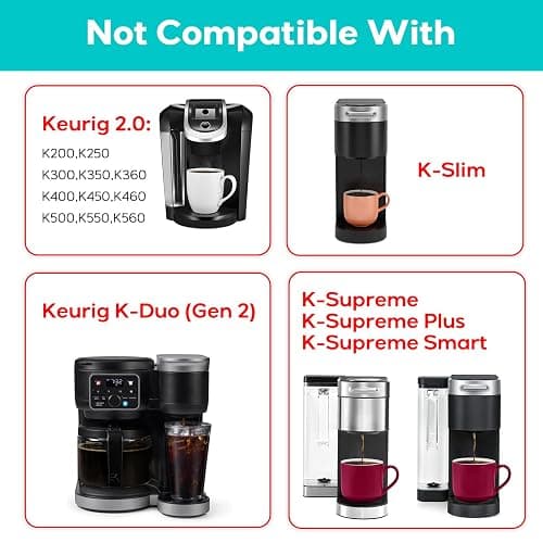 CASABREWS CASKF02 Reusable K Cup Filters, 2 Pack Stainless Steel Refillable Coffee Pods for Keurig 1.0 Brewers, Universal Fit, Eco-Friendly & BPA-Free thumbnail 3