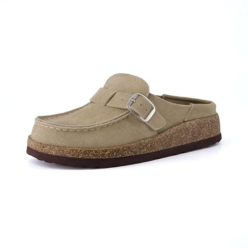 CUSHIONAIRE Women's Hobby Genuine Leather Cork Footbed Clog with +Comfort thumbnail 9