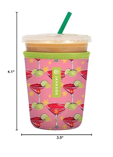 Sok It JavaSok Iced Coffee & Cold Soda Insulated Neoprene Cup Sleeve (Lime After Lime, Small: 16-20oz) thumbnail 3