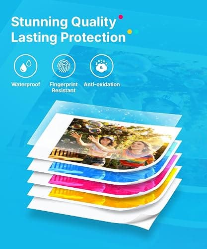Liene Pearl N200 Pro Portable AI Photo Printer, Instant Mini Picture Printer for iPhone Smartphone, Thermal Dye Sublimation, Bluetooth Sticker Maker 50 Sheets 2x3 Adhesive Paper & 5 Cartridges, Gold thumbnail 6