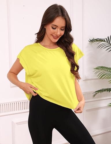 Fhniepan Open Back Tops for Women Oversized Short Sleeve Workout T Shirts Backless Y2k Athletic Crop Running Tees thumbnail 6