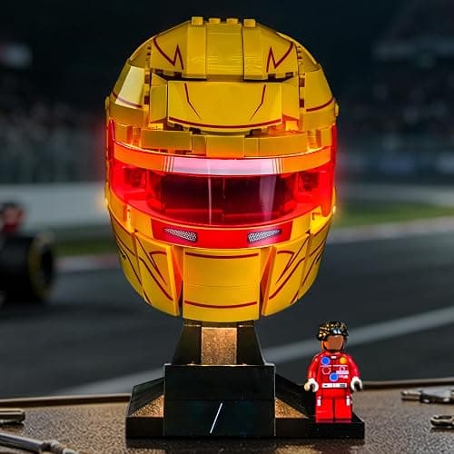 BRICKSHINING LED Lighting Compatible with LEGO 43022 Scuderia Ferrari HP Lewis Hamilton Helmet - JUST Lights,Light Kit Compatible with LEGO 43022,NOT Included The Model - Image 1