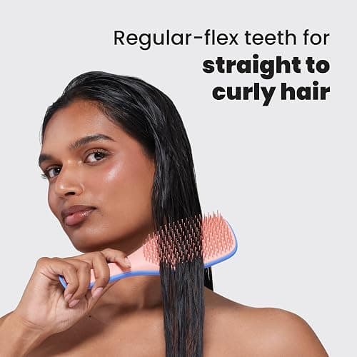 Tangle Teezer Ultimate Detangler Brush for Wet & Dry Hair, Eliminates Knots & Reduces Breakage for All Hair Types, Apricot Blaze thumbnail 5