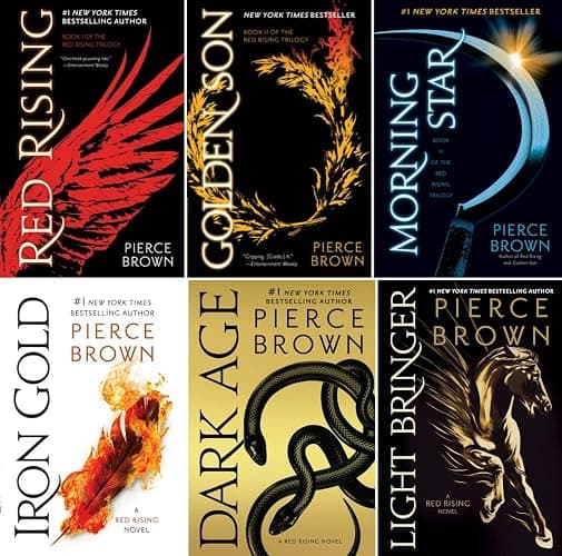 Pierce Brown Red Rising Series 6 Books Set - Red Rising, Golden Son, Morning Star, Iron Gold, Dark Age, Light Bringer - Image 1
