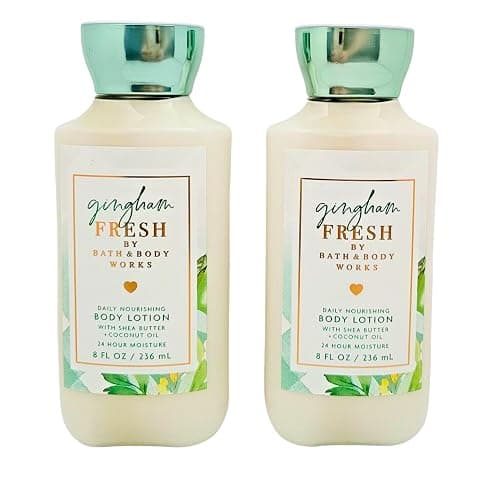 Bath and Body Works Body Lotion, Set of 2, 8oz Each (Gingham Fresh) - Image 1