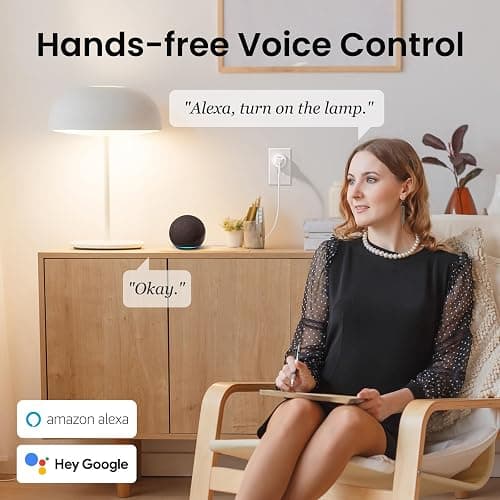 GHome Smart Plug Mini, WiFi Smart Outlet Plug Works with Alexa and Google Home, Timer Outlet with APP Control, 2.4GHz Network Only, No Hub Required, ETL FCC Listed (4 Pack), White thumbnail 2