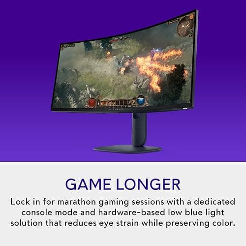 Alienware 34 Curved Gaming Monitor – AW3425DWM - 34-inch WQHD 180Hz 1ms Display, 1500R, AMD FreeSync Premium, VESA AdaptiveSync. thumbnail 5
