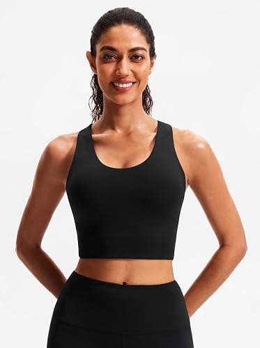 Sports Bras for Women Criss-Cross Back Padded Workout Tank Tops Medium Support Crop Tops for Women thumbnail 2