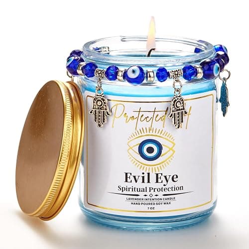 Lavender evil eye candle - Image 1