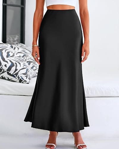 BTFBM Womens Fall Skirts 2025 Business Casual Clothes High Waisted Cocktail Party Wedding Guest Mermaid Maxi Skirt thumbnail 2