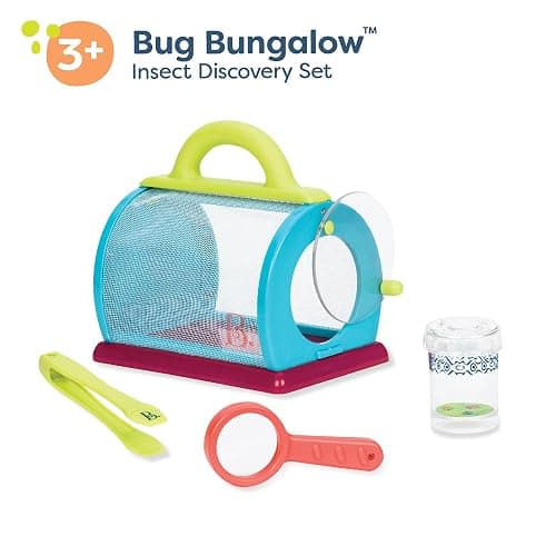 B. toys – Bug Bungalow Insect Catching Kit with Mesh Case, Magnifying Container, Tweezers & Magnifier – Educational Outdoor Toys for Toddlers – Nature Exploration Set for 3+ Years thumbnail 6