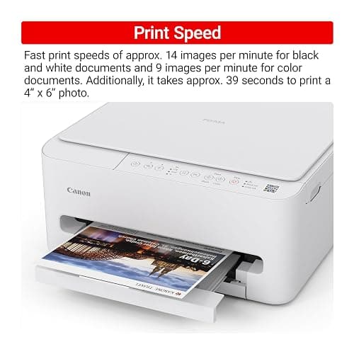 Canon PIXMA TS4320 Wireless Color Inkjet Printer for Duplex Printing, White – Cost Efficient Home Printer with Copier/Scanner, Compact Design, Easy Setup, 1 Year Limited Warranty thumbnail 6