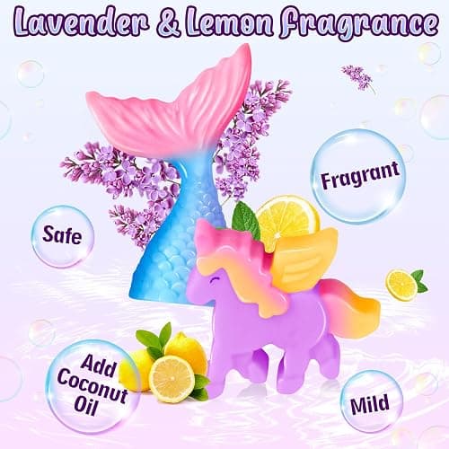 Golray Soap Making Craft Kit for Kids Girl Toys, Make 40 Pcs+ Soap Supplies with Unicorn/Mermaid/Butterfly Model, 2 Essential Oil, DIY Science Art and Craft Kit for Kid Girl Age 5-7 8-12 Year Old Gift thumbnail 5