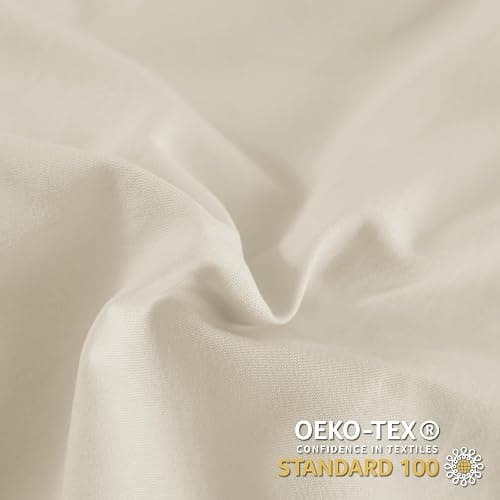 Andency Beige Comforter Set Full Size, 3 Pieces Solid Ruffle Vintage Rustic Soft Bedding Comforter Sets, All Season Lightweight Fluffy Soft Microfiber Bedding Set (79x90 Comforter & 2 Pillowcases) thumbnail 7