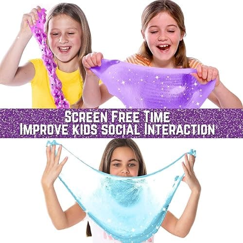 GirlZone Egg Mermaid Sparkle Slime Making Kit for Girls, 22 Fun Pieces to Make Sparkly Glow in The Dark Slime with Lots of Glitter Slime Add Ins thumbnail 6