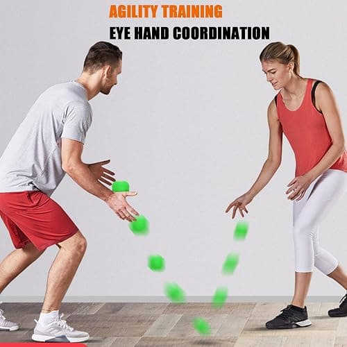 AIRLAXER Reaction Ball,Reflex Ball for Hand Eye Coordination Training,2.83 inch,Pack of 3-Orange,Blue,Yellow. thumbnail 6
