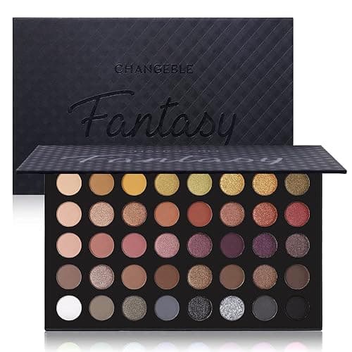 Professional Neutral Smokey Eyeshadow Makeup Palette, Matte Shimmer Metallic Black Grey Dark Goth Eye Shadows for Halloween, Pigmented Warm Smoky Naked Nude Rosy Gold Brown Pallet Daily Make Up Kit - Image 1