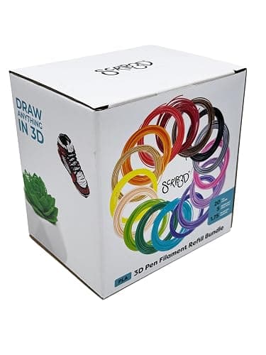 SCRIB3D Pen Filament Refills, 20 Colors, 320 Feet, 1.75mm PLA, Works with SCRIB3D, PIKA3D, MYNT3D and Most Other 3D Printing Pens thumbnail 4