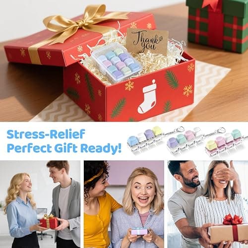 3 Pack Keyboard Fidget Toy – Clicky, Creamy & Silent Stress Relief Fidget Clicker Keychain – Quiet Fidget Toys for Adults, Boost Focus & Calm Anxiety at Work, Travel – Ideal Stress-Relief Gift thumbnail 5
