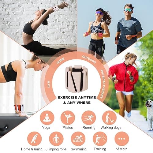 INDEPANDIA Wrist Ankle Weights for Women & Men, 2lbs/4lbs Adjustable Weighted Bangles to Boost Calorie Burn & Strength, Arm & Leg Weights for Pilates, Yoga, Walking, Barre, Gym & Home Workout thumbnail 6