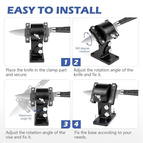 SCOTTCHEN Swivel Knife Making Vise, Knife Vise Tool, Knife Making Clamp,Work Bench Vise Tilts Rotates for Knife Making 360 Degree-1 Pack thumbnail 5