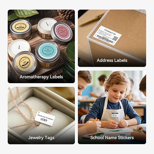 NIIMBOT B1 Label Maker Machine with Tape, 2 Inch Portable Sticker Printer for Home School & Small Business, Compatible with Phones & PC, Blue thumbnail 4
