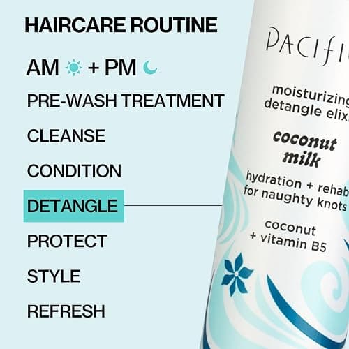 Pacifica Coconut Milk Hair Detangler Spray - Leave In Conditioner Spray, Detangling Elixir Suitable for All Types, Fine and Curly Hair Products, Smoothing, Moisturizing, and Anti-Frizz - 207 mL thumbnail 11