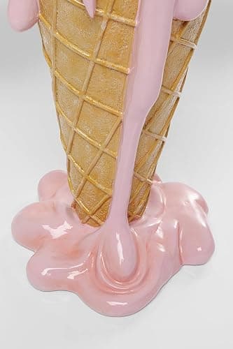 Kare Design tavolino da caffè Icecream, marrone/rosa, diametro 48cm, tavolino soggiorno/divano, tondo, cameretta, cucina, stile pop, stile barbie, Weirdcore 74x48x48cm (A/L/P) thumbnail 6