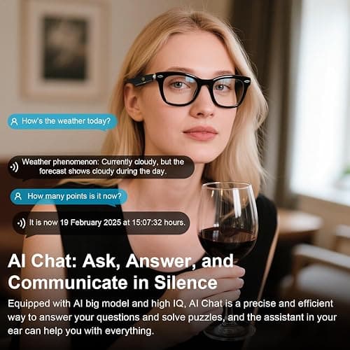 AI Smart Translation Glasses, Noise Reduction & Anti-Blue Light, Powered By GPT, Support 165+ Languages Multi-Functional Translator Glasses, Unisex Audio Bluetooth Glasses for Work, Travel & Study thumbnail 6