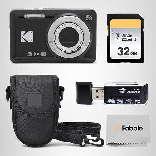 KODAK PIXPRO FZ55 16MP Digital Point & Shoot Camera, 5X Optical Zoom, 28mm Wide Angle, 1080P Full HD Video, Bundle with 32GB SD Card, Protective Case, and Hi-Speed Card Reader (Black) thumbnail 7