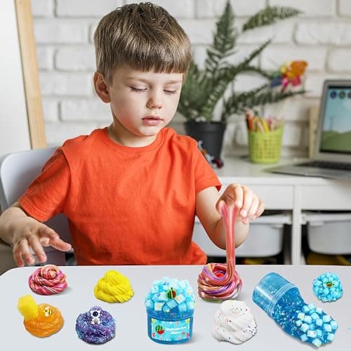 13 Pack Crunchy Slime kit,DIY Butter Slime,Stress Relief Toys,Craft Toy, for Girl and Boys Party Favors,Easter Basket Fillings thumbnail 7