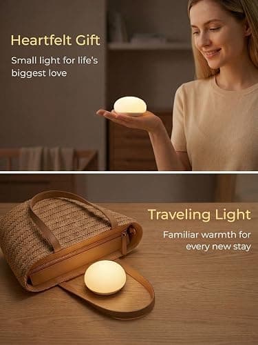 EASZZZ Baby Night Light, Flip & Touch Egg Light for Nursery, BPA-Free Silicone Nursing Lamp for Breastfeeding, Small Portable Dimmable Rechargeable Travel Nightlight, Newborn Essential Registry Gift thumbnail 7