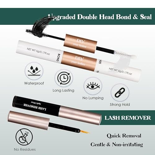 Lash Clusters 320PCS 12-20MM 30D+40D+80D+100D DIY Eyelash Extensions Kit Natural Individual Lashes Thick Volume Eyelash Clusters D Curly Lash Extension kit with Bond + Seal + Remover + Tweezers-4 thumbnail 6