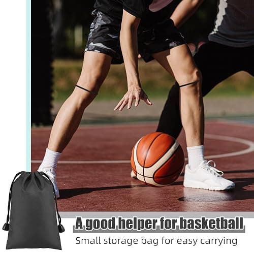 Foilswirl Silicone Patella Knee Band for Basketball Patella Tendon Support Knee Pain Running Tendon Brace Support Strap(2,Black,M) thumbnail 5
