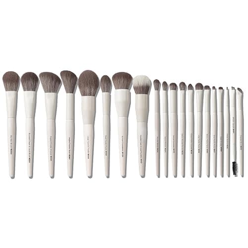 Vynestra Makeup Brushes 20Pcs Pro Face & Eye Makeup Brush Set Labeled,White | Non Shedding ultra Dense Soft Bristle,Make Up Brush kit for Blending,Powder,Foundation,Bronzer,Highlight,Concealer,Eye Shadow thumbnail 6