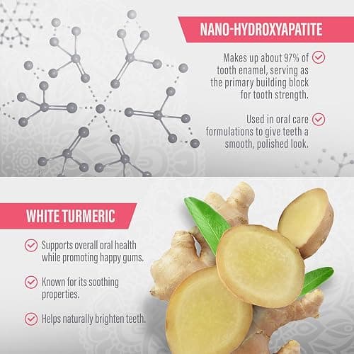 GuruNanda Sensitive Toothpaste – 5% Potassium Nitrate for Tooth Sensitivity Relief, Nano Hydroxyapatite & White Turmeric for Happy Gums, Fluoride-Free, Natural Clove Mint, 4.2 oz thumbnail 4