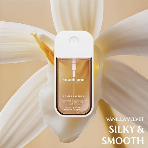 Touchland VANILLA INDULGENCE Body and Hand Mist Essentials (Vanilla Velvet Body & Hair Fragrance Mist, 2 FL. OZ. + Vanilla Blossom Hydrating Hand Sanitizer Spray 1FL.OZ.), Travel Size Set thumbnail 6