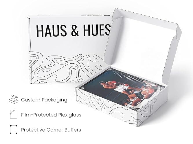 HAUS AND HUES Muhammad Ali Posters - Muhammad Ali Canvas Wall Art in Ring Boxing Prints, Sports and Gym Artwork, Black History Pictures for Wall, Sport Posters for Man Cave (Unframed 12x16) thumbnail 4