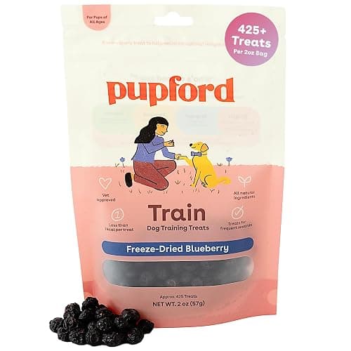 Pupford Freeze Dried Training Treats for Dogs & Puppies, 425+ One Ingredient Bites (Blueberry, 2 oz) - Image 1