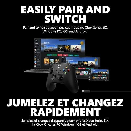 XBOX Core Wireless Gaming Controller + USB-C Cable for Series X|S, One, Windows PC, Android, and iOS thumbnail 6