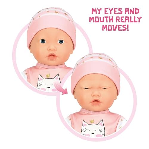 Mother Love Interactive Baby Dolls,16 Inches Dolls with Realistic Sounds and Movements,Talking and Crying Baby Doll, Soft Cloth Body with Feeding Toy, Dolls for 3+ Year Old Girls thumbnail 2