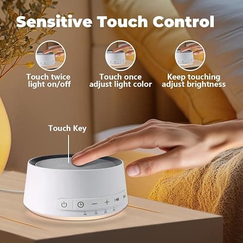 Sound Machine White Noise Machine with 30 Soothing Sounds 12 Colors Night Light Sleep Machine for Baby Kids Adults Brown Nosie Machine Pink Noise Machine with 32 Volume Levels for Office Home Travel thumbnail 3