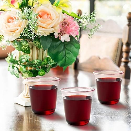 Jycnolm 50 Pcs Pink Plastic Cups, 12 Oz Disposable Stemless Wine Glasses Cocktail Pink Party Cups for Meeting, Wedding, Birthday, Valentines Party thumbnail 7