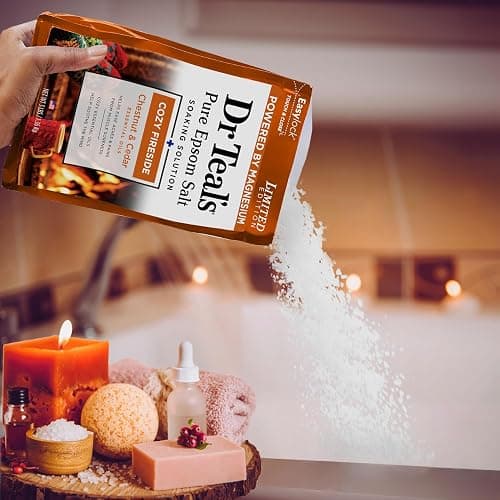 Dr Teal's Epsom Salt Magnesium Soak, Cozy Fireside, 3 lbs thumbnail 6