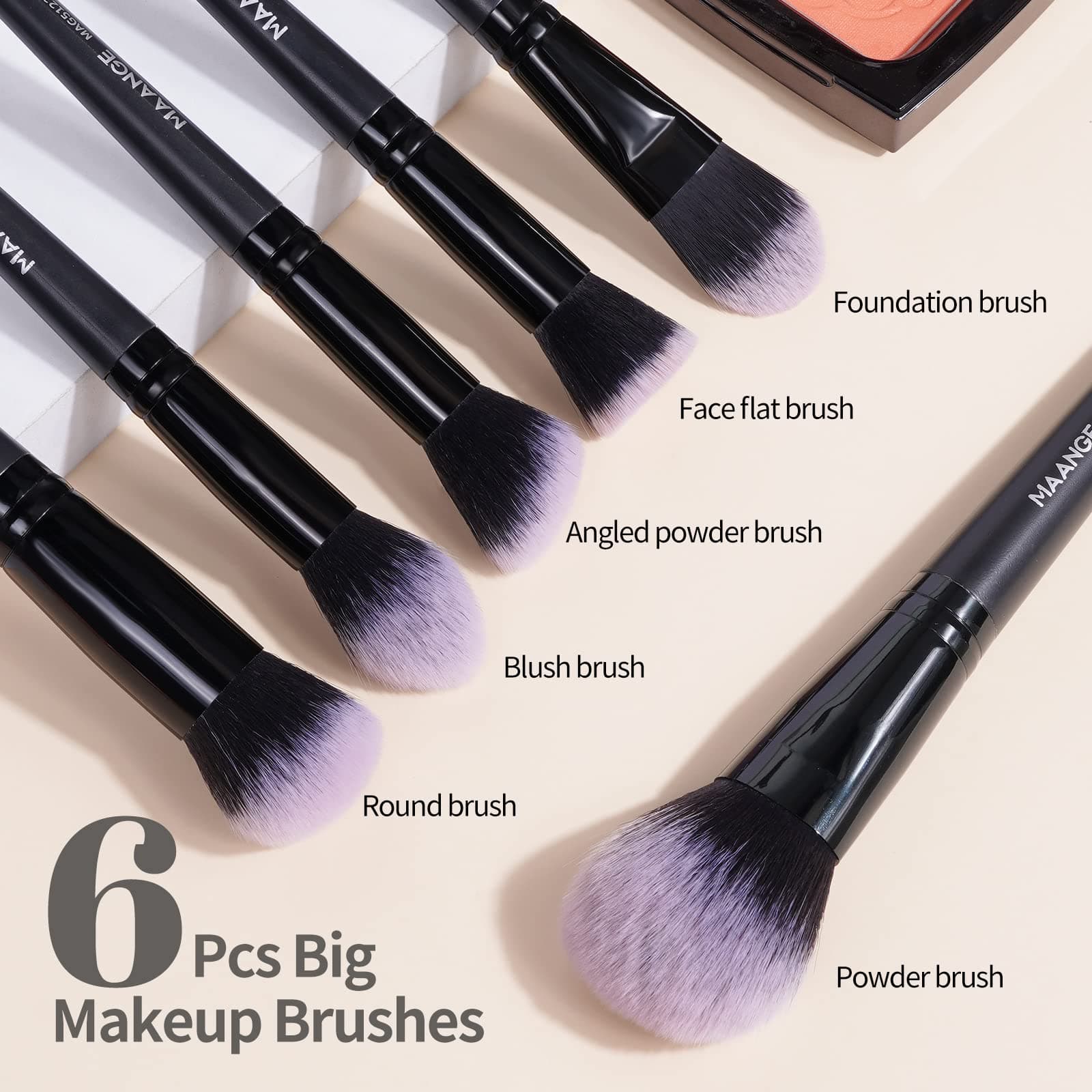 MAANGE Make up Brushes 18 Pcs Professional Makeup Brush Set Premium Synthetic Eyeshadow Blush Foundation Makeup Brushes Travel Kabuki Brushes Set thumbnail 2