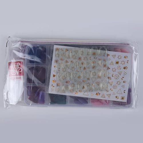 Teenitor 15 Packs Short Oval False Nails with Glue, Matte & Chrome Glitter Press on Nails Short, 360pcs Fake Nails Set with Glue on Nails for Women Girls Short Coffin Nails Tips with Nail Art Sticker thumbnail 9