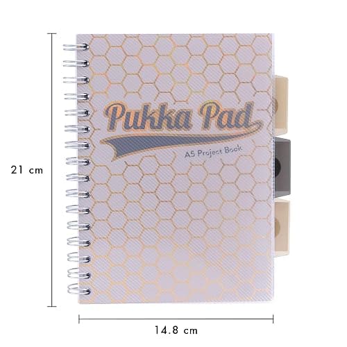 Pukka Pad Haze A5 Project Book – Pack of 3 Wirebound Notebooks with 5 Repositionable Dividers with Storage Pockets and Tabs for Organisation and Personalisation – 200 Pages, 100 Sheets of 80GSM Paper thumbnail 3