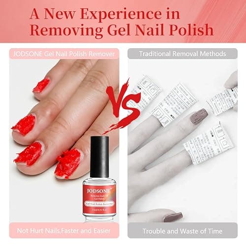 JODSONE Gel Nail Remover No Need Soaking or Wrapping for Quick And Easy Removal At Home with Cuticle Pusher and Nail File thumbnail 6