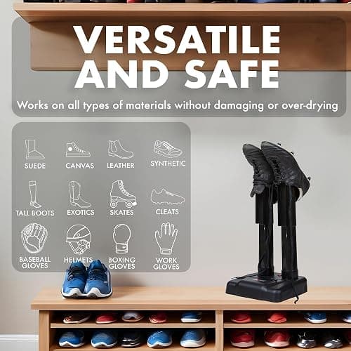 JobSite Boot Dryer - Silent Shoe Dryer & Warmer For Work Boots, Gloves & Shoes - Fanless Convection Dry - Helps Reduce Odor thumbnail 5