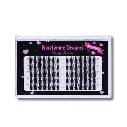 Ninetynine Dreams 70PCs Bunny Ear Lashes Manhua Anime DIY Spiky Lash Clusters 10-14mm C++ Curl Beginner Friendly Lightweight & Reusable Individual Waterproof Dramatic Eyelashes Thin Comfortable Band - Image 1